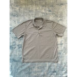 Greg Norman Play Heathered Gray ML75 Golf Polo Large